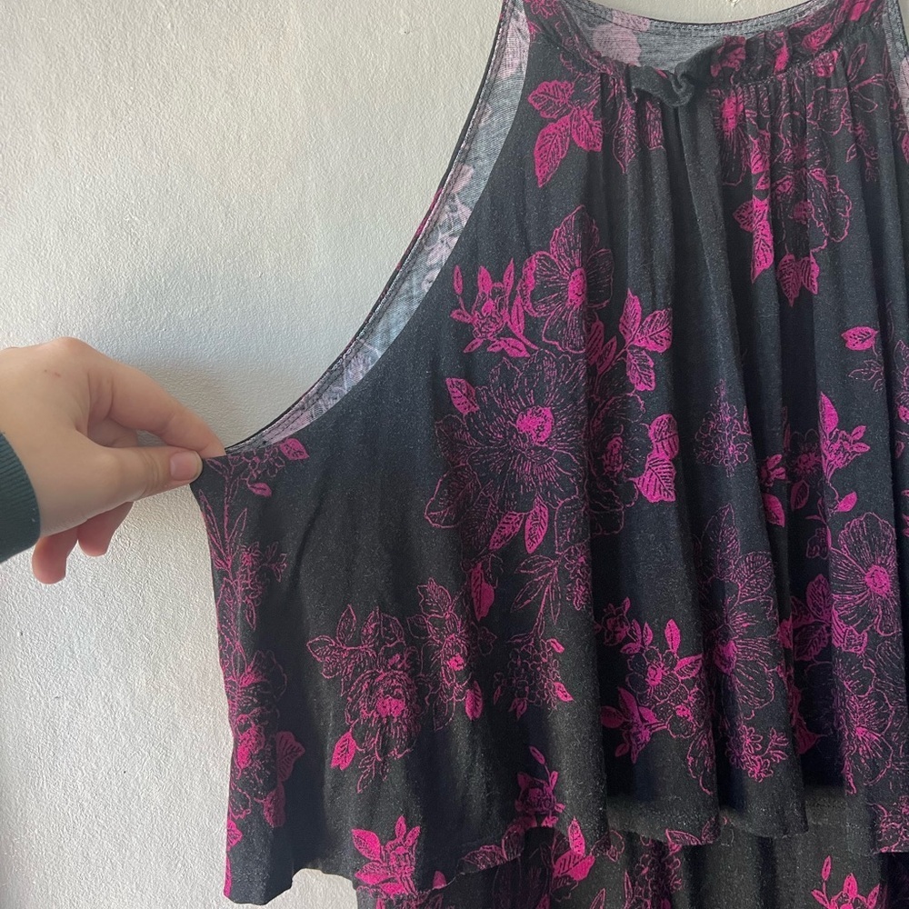 Torrid Stencil Flower Floral High Neck Jersey Maxi Dress Size 2X - Picture 4 of 9